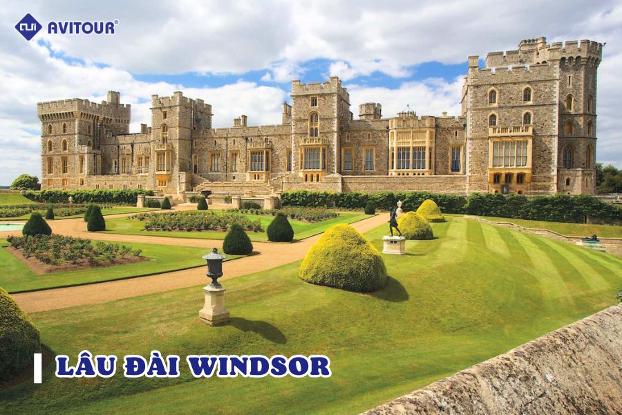 Lâu đài Windsor mang vẻ đẹp cổ kính nhuốm màu thời gian