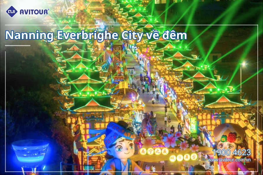 "Say ở Quý Châu": Nanning Everbrighe City về đêm
