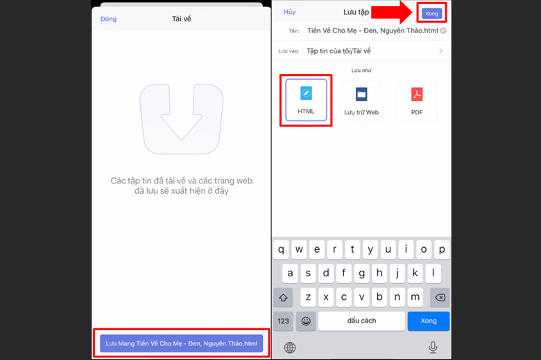 Lưu bài nhạc về máy