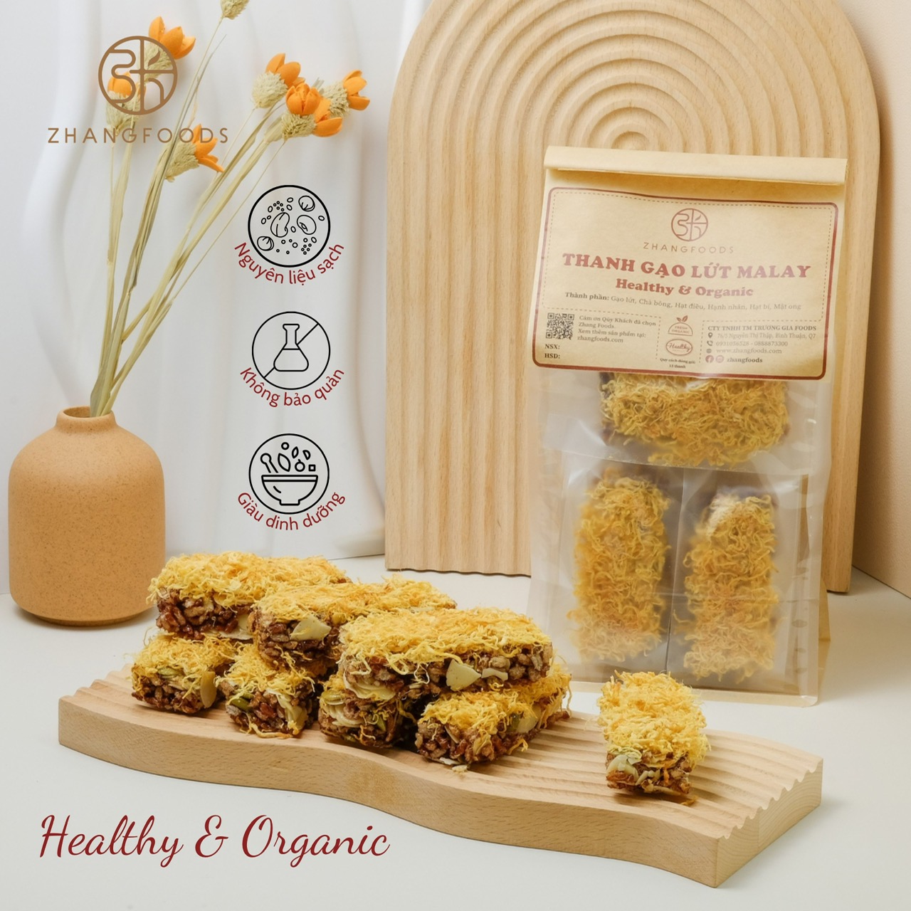 Gạo Lứt Chà Bông- Set 12 Thanh