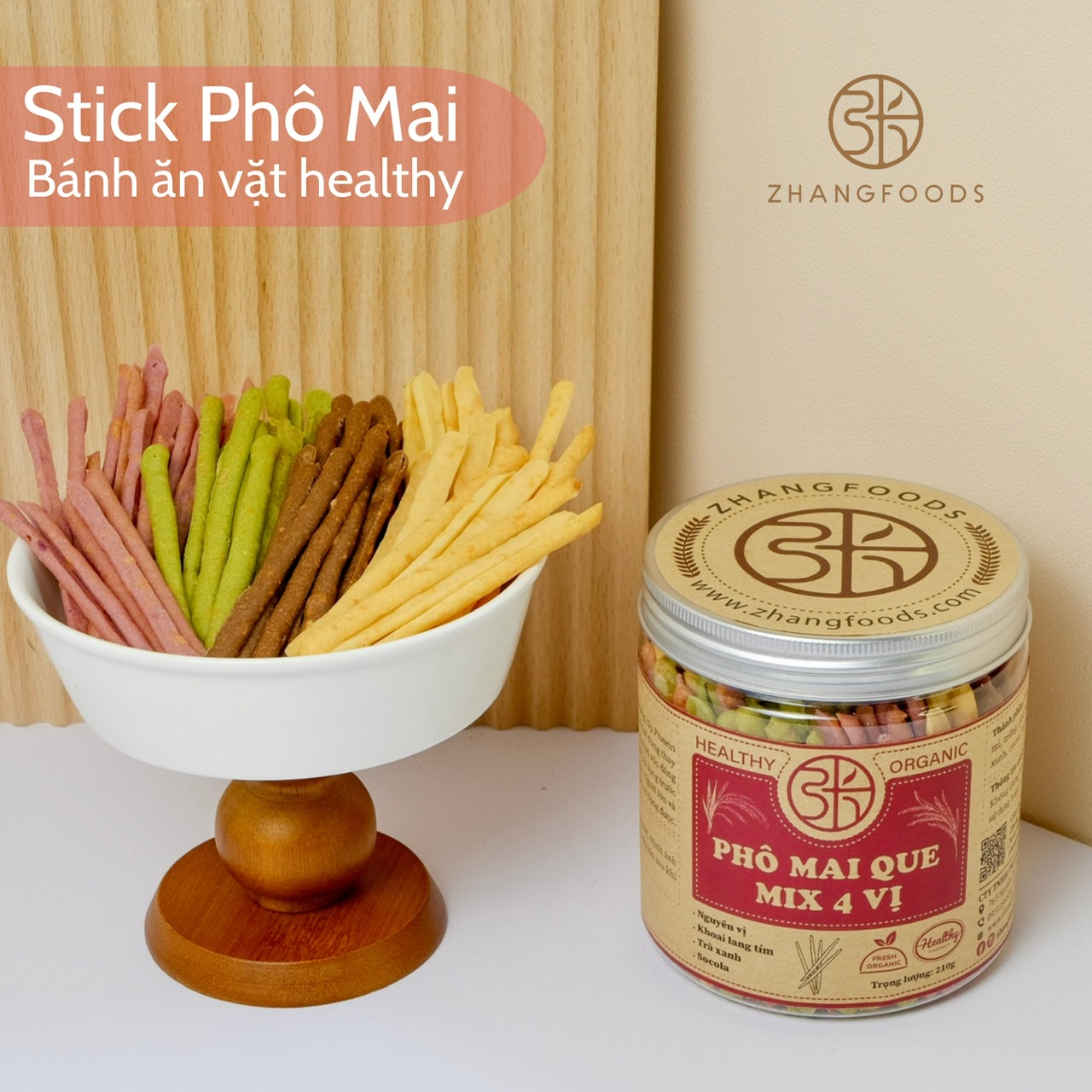 Phô Mai Que Mix 4 Vị
