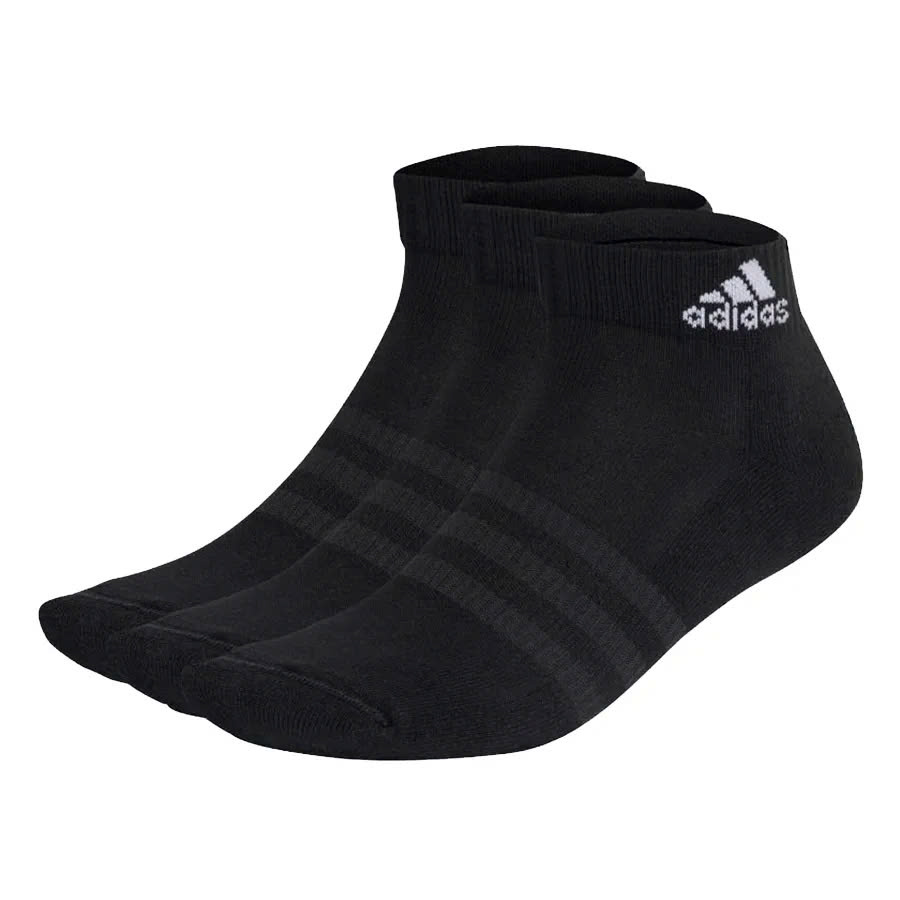 Set 3 đôi tất ADIDAS T SPW ANK 3P - Cổ thấp - Màu Đen