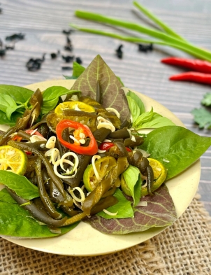 CÁCH NẤU TẢO XOẮN SẢ TẮC