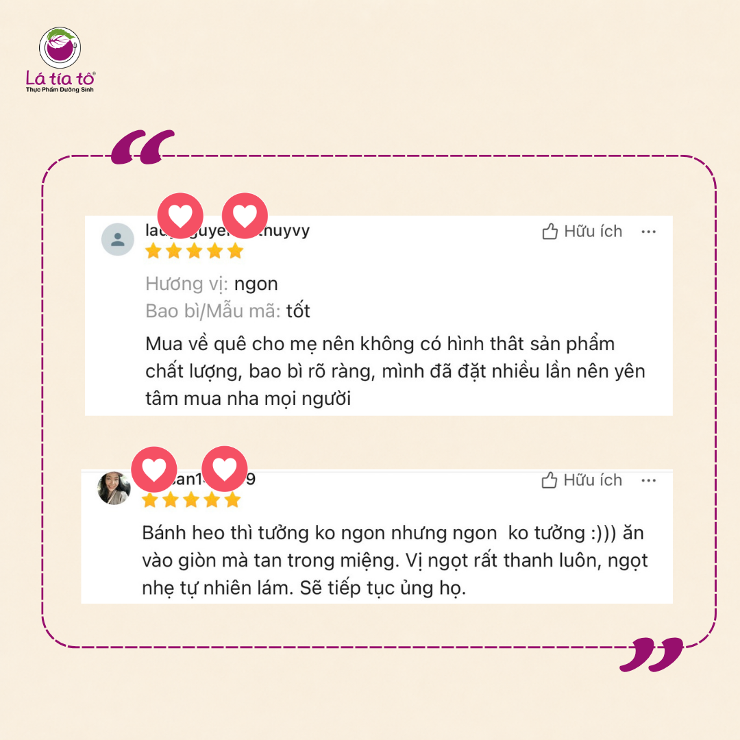 Khách hàng mua bánh gạo lứt mầm cho ba mẹ và mua để ăn healthy.