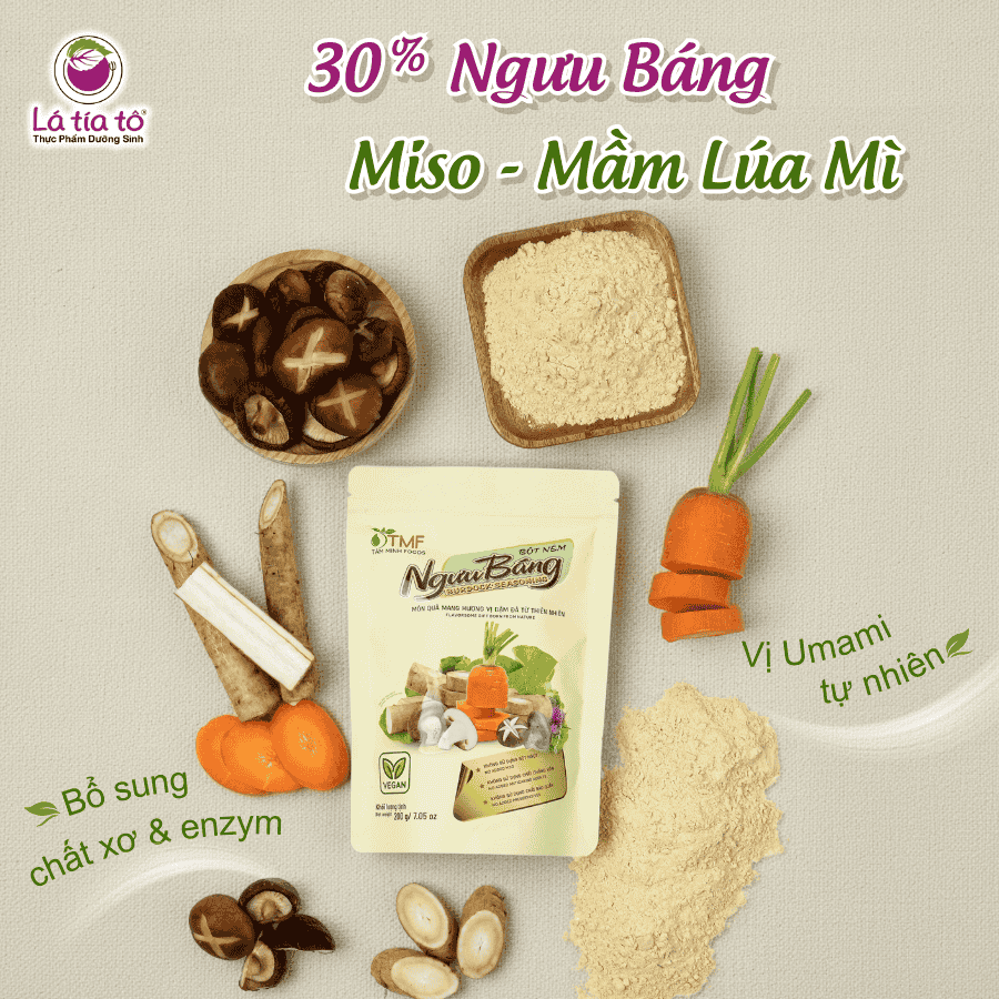 Bột nêm ngưu báng là gia vị tự nhiên được làm từ những nguyên liệu lành tính, tốt cho sức khoẻ.