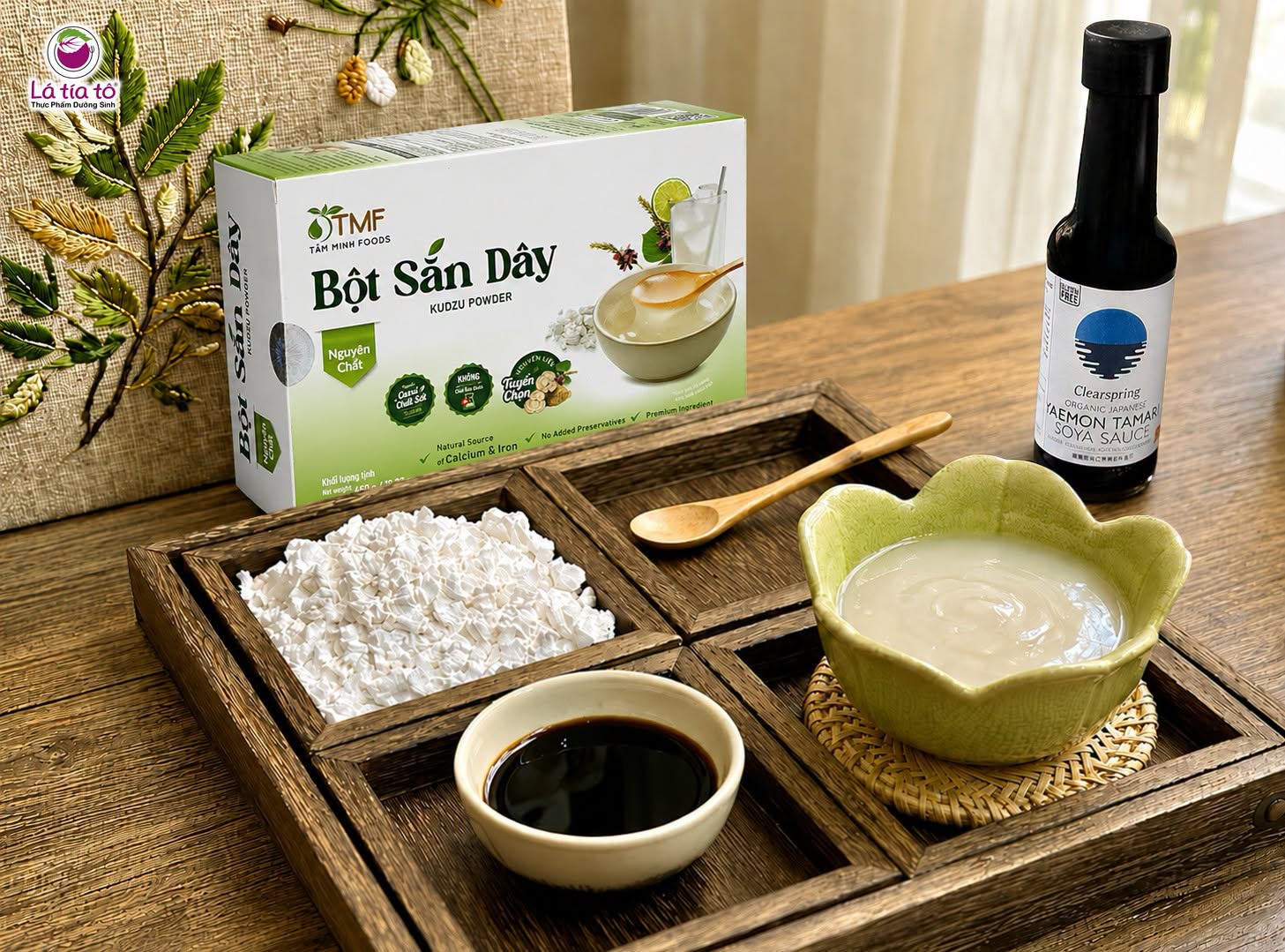 Nước tương tamari và bột sắn dây giúp giải nhiệt và mát gan.
