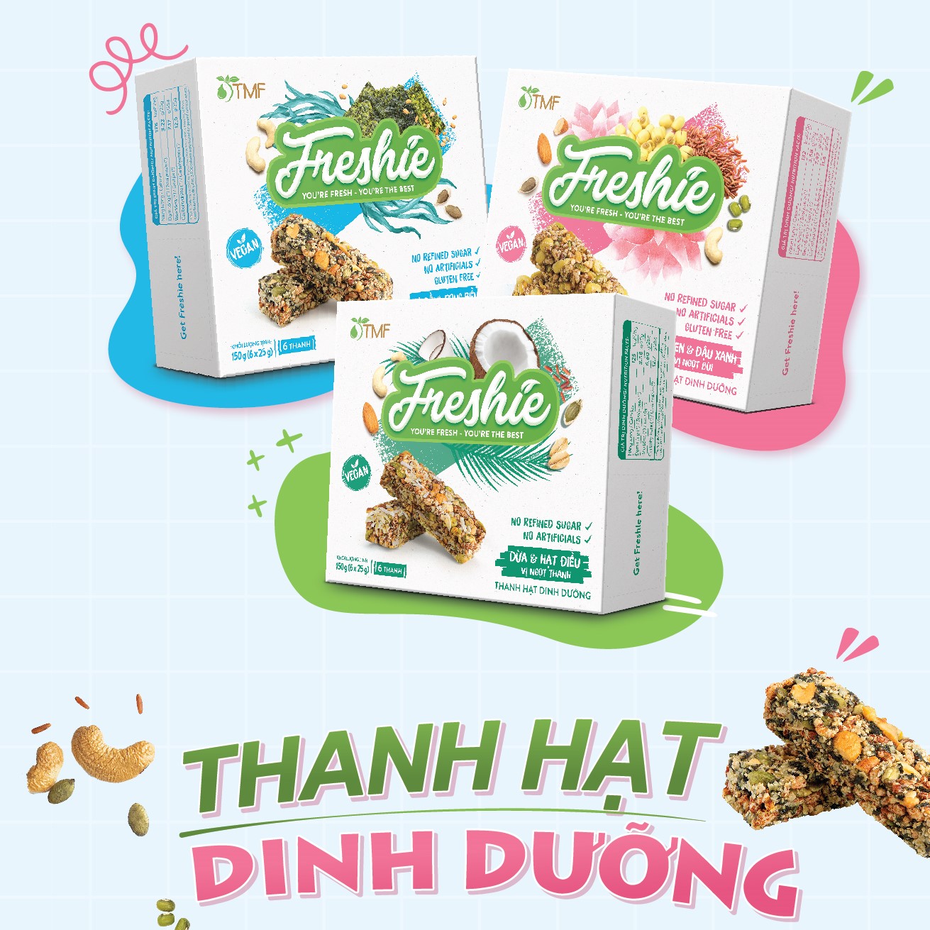 3 loại thanh hạt dinh dưỡng giúp bổ sung năng lượng cho bữa phụ hoặc sau tập luyện.