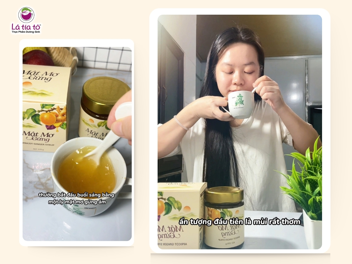 Chị Chan, bác sĩ Y học Cổ truyền, lựa chọn Mật Mơ Gừng để chăm sóc cơ thể từ bên trong khi thời tiết thay đổi.