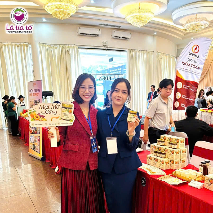 Mật Mơ Gừng chinh phục các doanh nhân tại Đại hội vì hương vị thơm ngon, phù hợp cho cả gia đình.