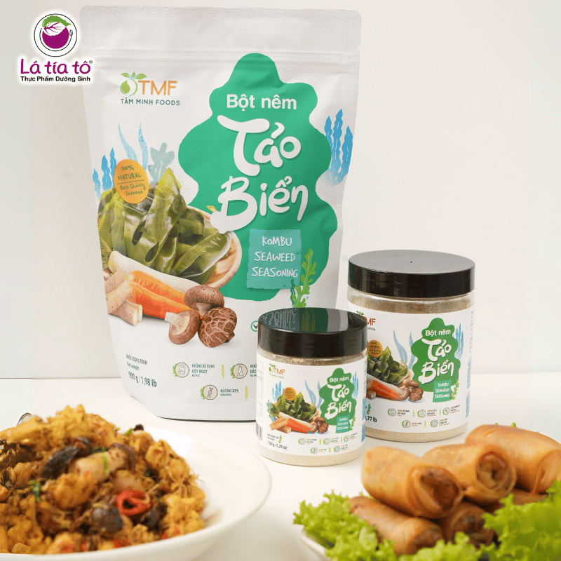 Bột nêm tảo biển là một trong những gia vị thực dưỡng best seller nhà Lá Tía Tô.