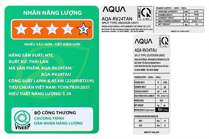 Máy lạnh Aqua 2.5 HP Inverter AQA-RV24TA