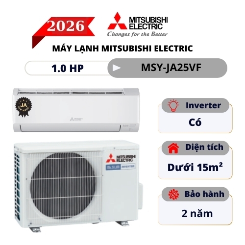 Máy lạnh Mitsubishi Electric Inverter 1.0 HP MSY-JA25VF (Model 2026)