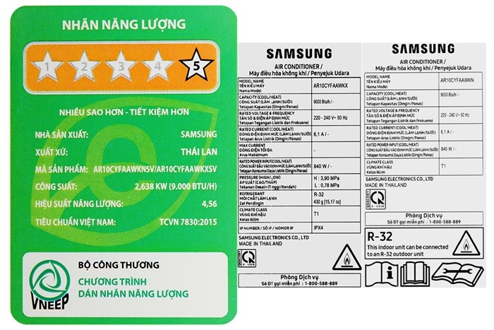 Máy lạnh Samsung Wind-Free 1.0 HP Inverter AR10CYFAAWKNSV
