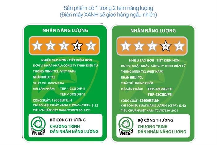 Máy lạnh TCL Inverter 1.5 HP TEP-13CSD/F1I