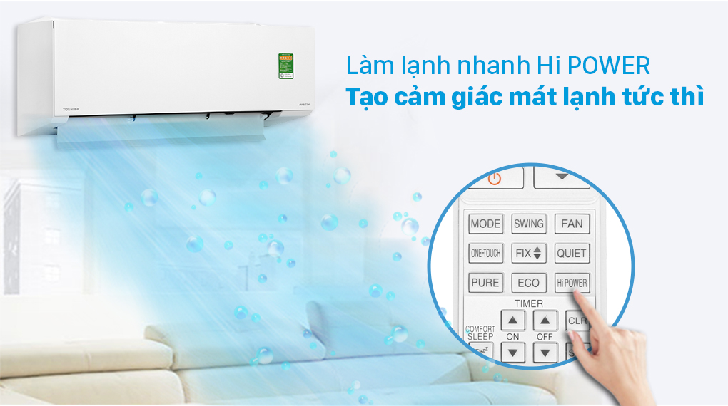 Máy lạnh Toshiba 1.0 HP Inverter RAS-H10E2KCVG-V (Dòng cao cấp)
