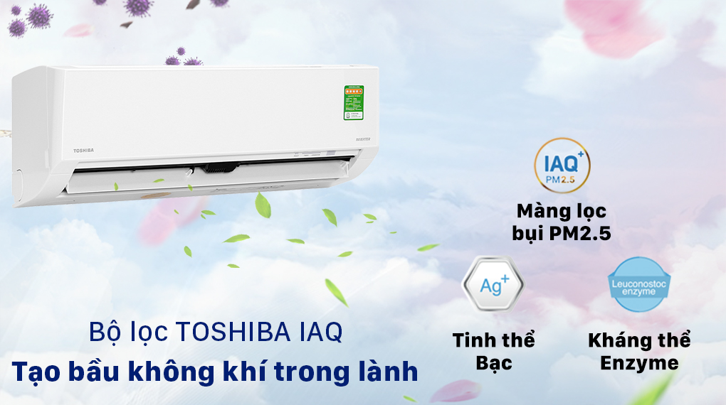 Máy lạnh Toshiba 1.0 HP Inverter RAS-H10E2KCVG-V (Dòng cao cấp)