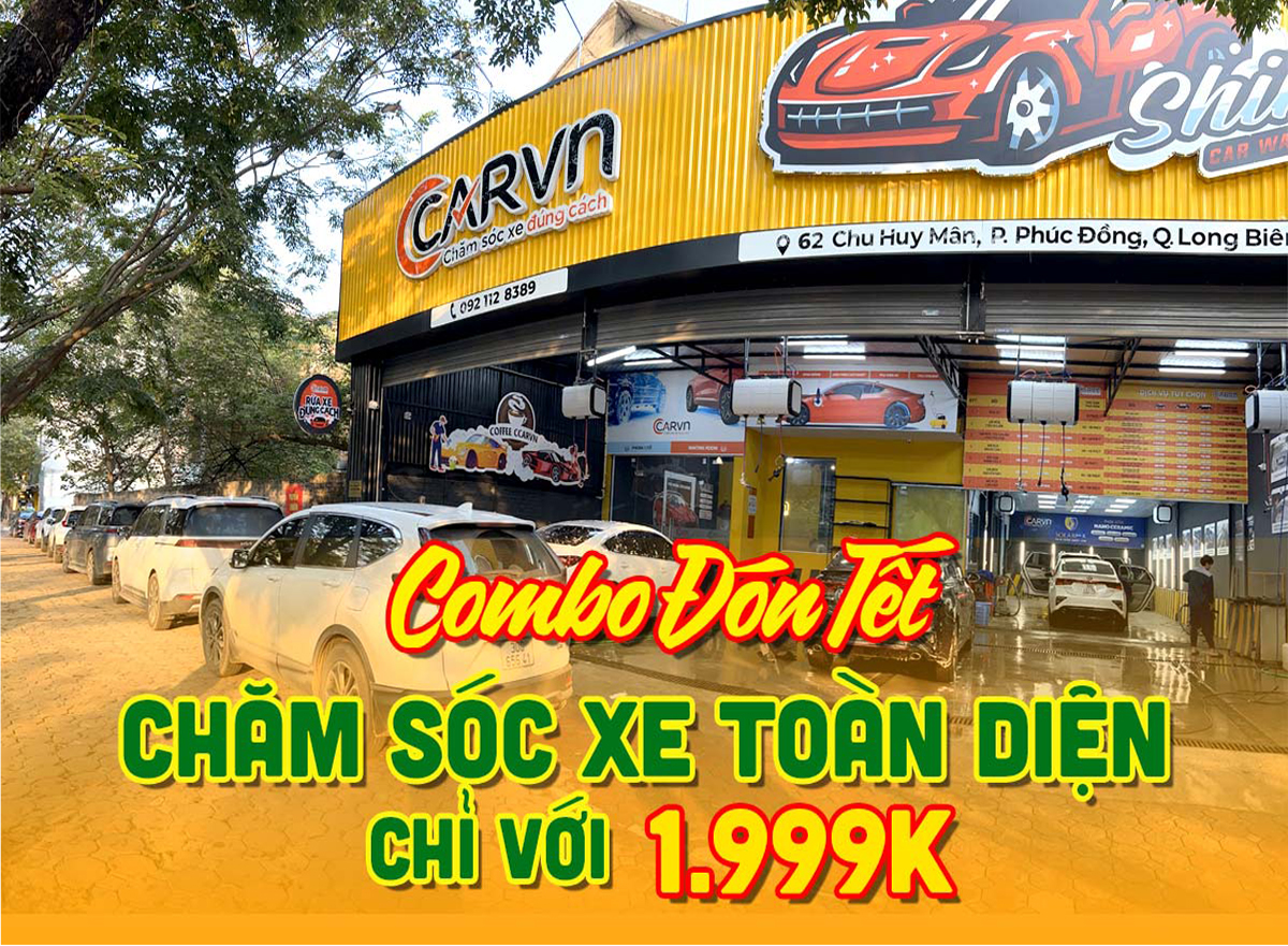 Combo 1.999.000đ Chăm sóc xe toàn diện đón Tết cùng CCar.vn