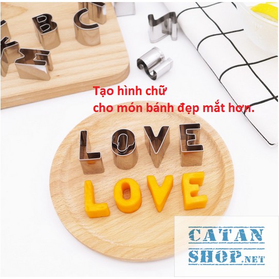 ❤️FREESHIP❤️ Set 26 Khuôn cắt bánh Cookie hình chữ, khuôn tạo hình bánh Cookie kiểu dáng đáng yêu, xinh xắn.