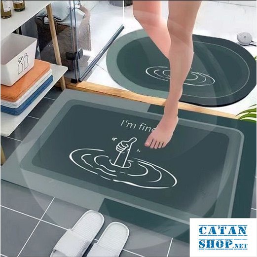 Thảm lau chân siêu hút nước thảm dày đế cao su chống trượt, thảm chùi chân siêu hút nước GD555-ThamsiliCN
