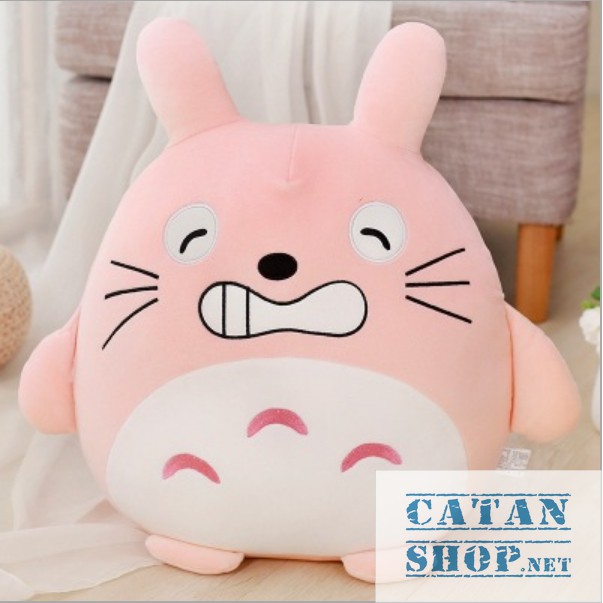 Gối mền TOTORO 3in1 mặt biểu cảm vui nhộn Vải nỉ nhung cực mịn, bộ chăn gối văn phòng GM71-Toto