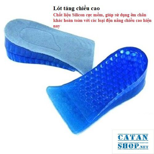 Combo 4 miếng lót đế giày tăng chiều cao silicon siêu êm ái, giày đế cao, giày độn gót GD192-LGIAYTCC-4XANH