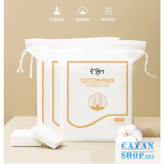 <HCM> Bông tẩy trang 3 lớp Lameila 222 miếng cotton pad 100% bông tự nhiên