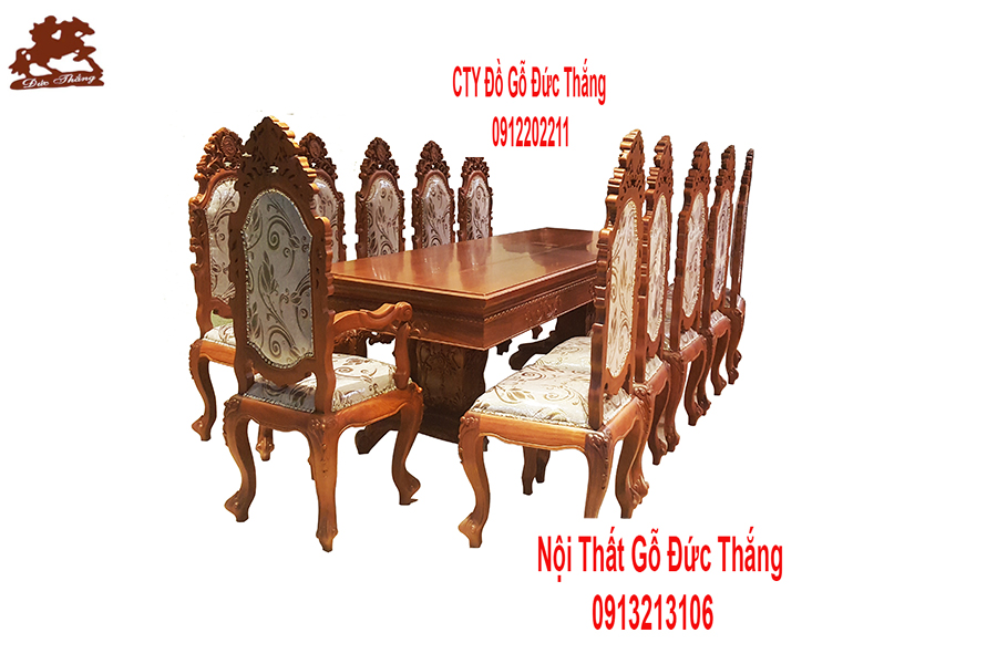 Bộ Bàn Ăn Louis Bọc Gấm