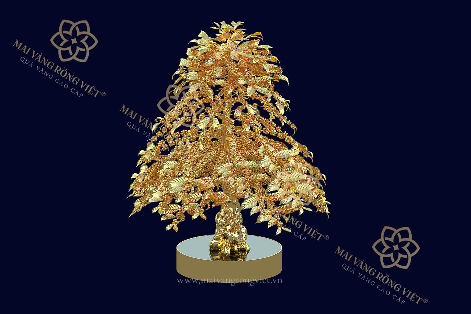 Cây Cà Phê mạ vàng 24k