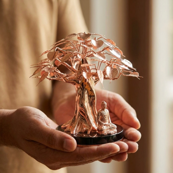 Trên tay sản phẩm Cây Bồ Đề Bình An Cao 20cm Rose