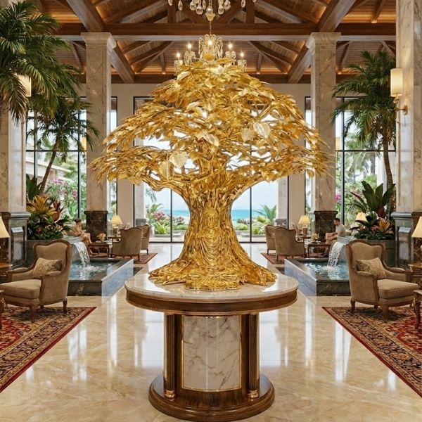 Sản phẩm được làm từ đồng đỏ nguyên chất và mạ vàng 24K với công nghệ tiên tiến