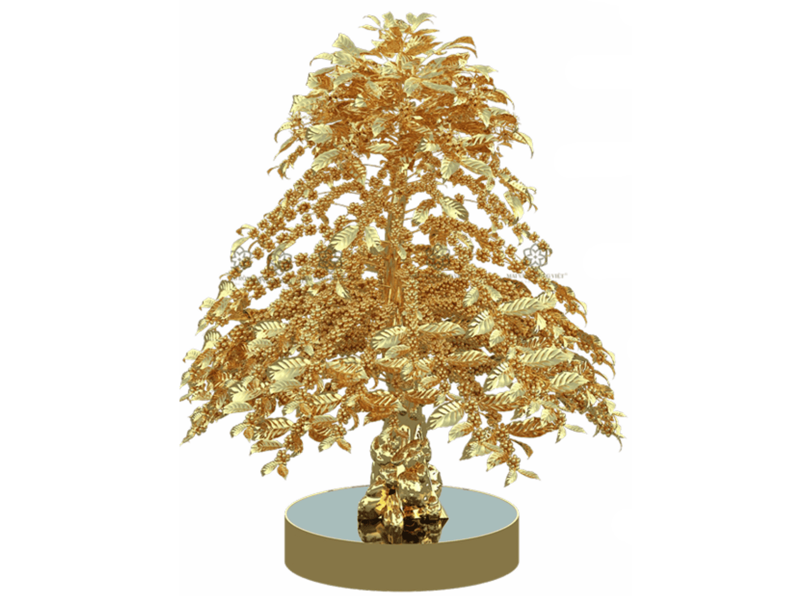 Cây Cafe Mạ Vàng 24K sống động trong từng chi tiết