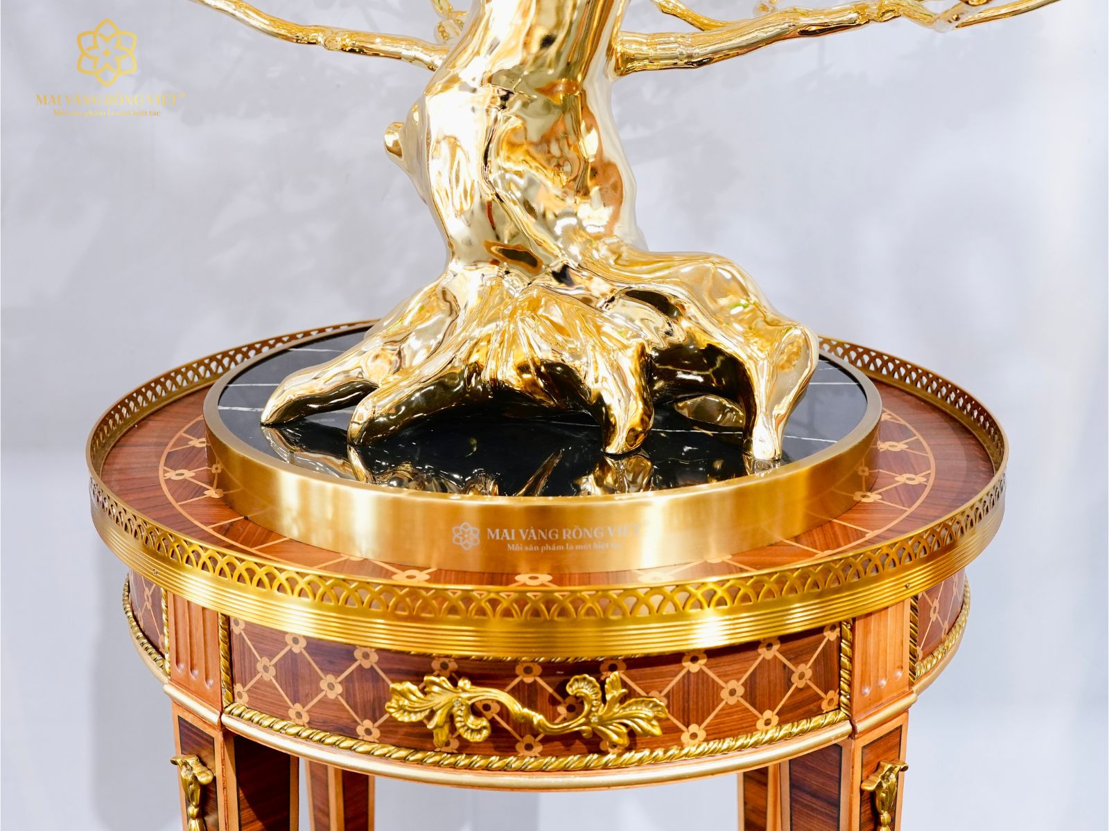 Đế cây Mai Đại Phúc mạ vàng 24K cao 1m