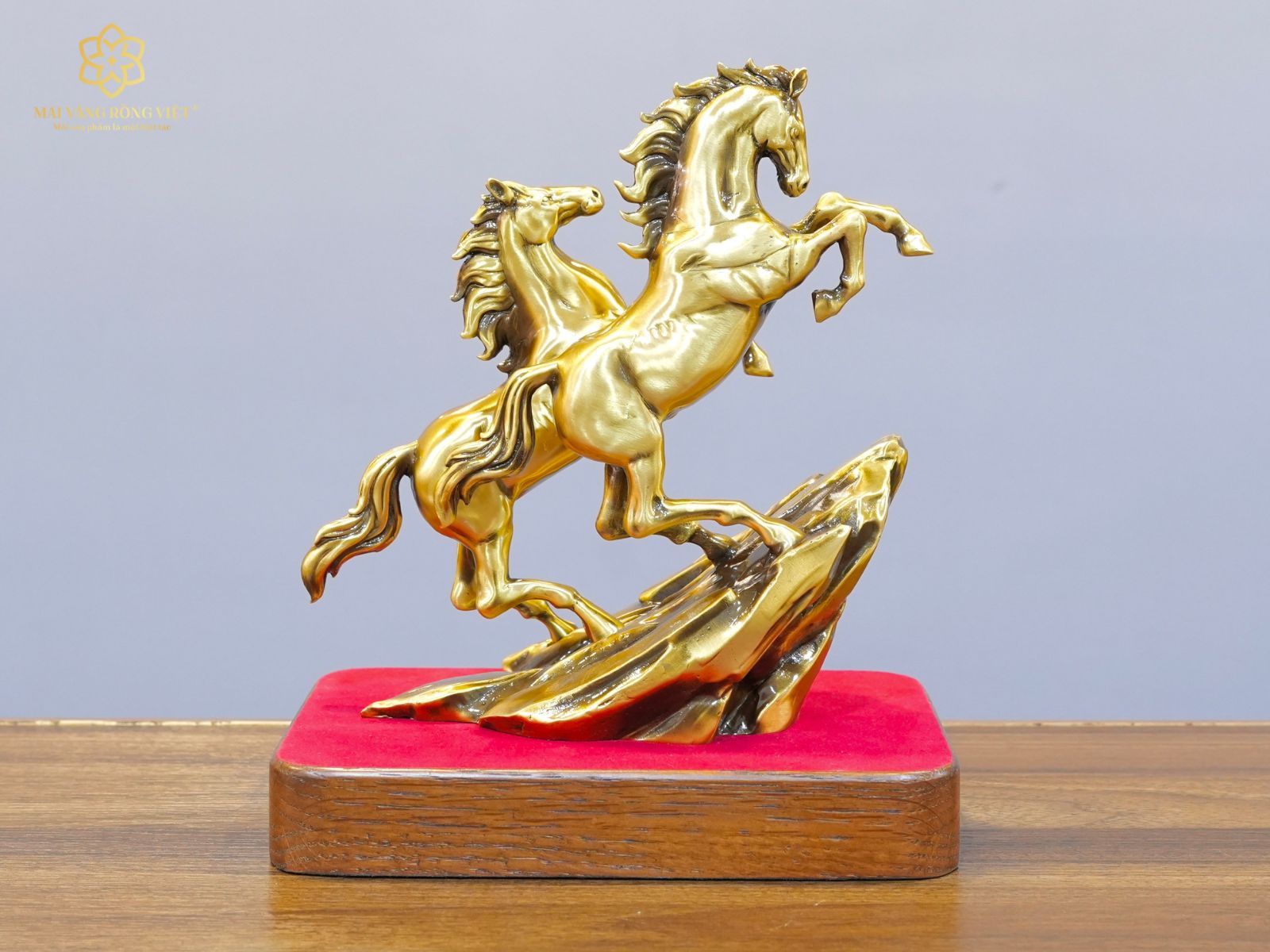 Công dụng tượng song mã thịnh vượng bằng đồng cao 20cm