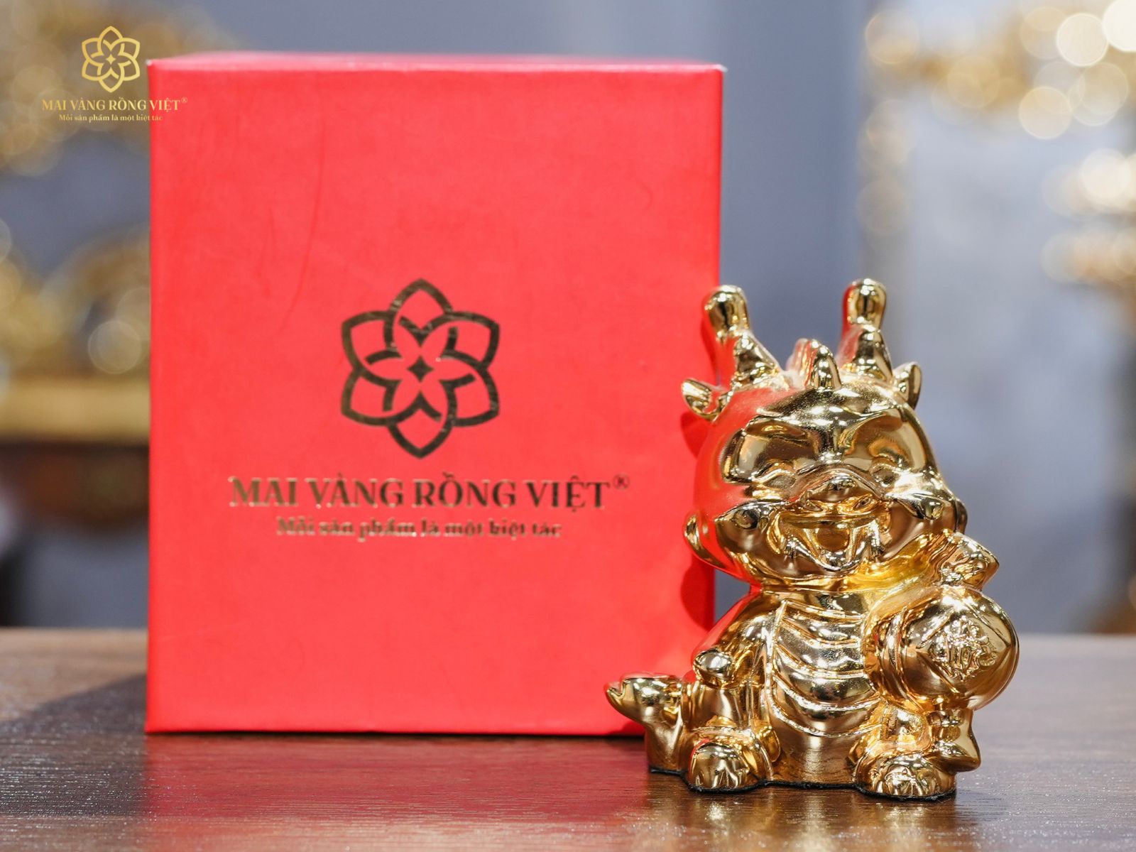 Quà tặng Rồng Chibi mạ gold