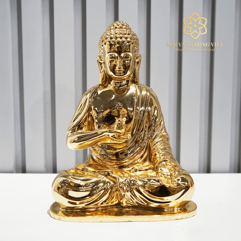 Quà sang trọng cho sếp về hưu: Tượng phật mạ vàng