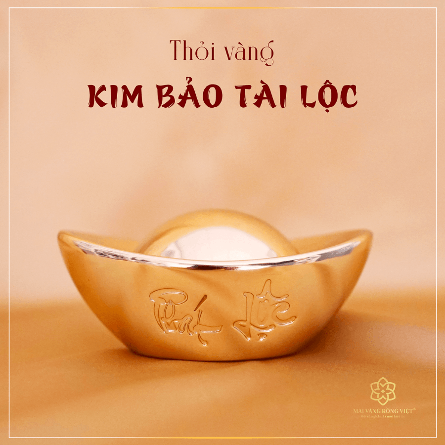Thỏi vàng Kim Bảo Tài Lộc là món quà cao cấp mang ý nghĩa chiêu tài, cầu lộc