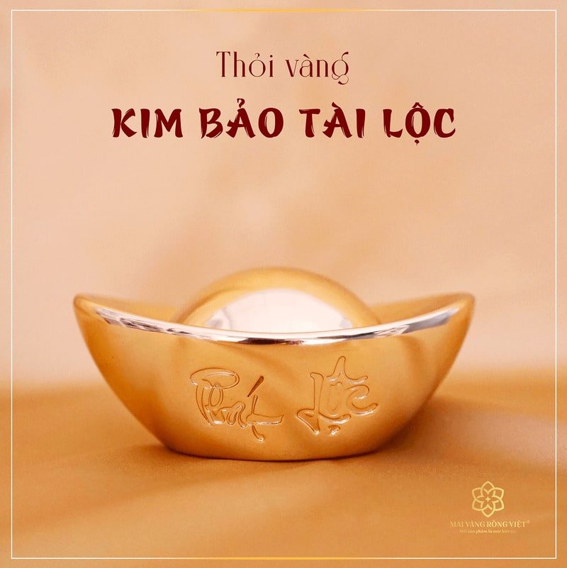 Thỏi vàng Kim Bảo – Biểu tượng của tài lộc và thịnh vượng trong dịp Tết