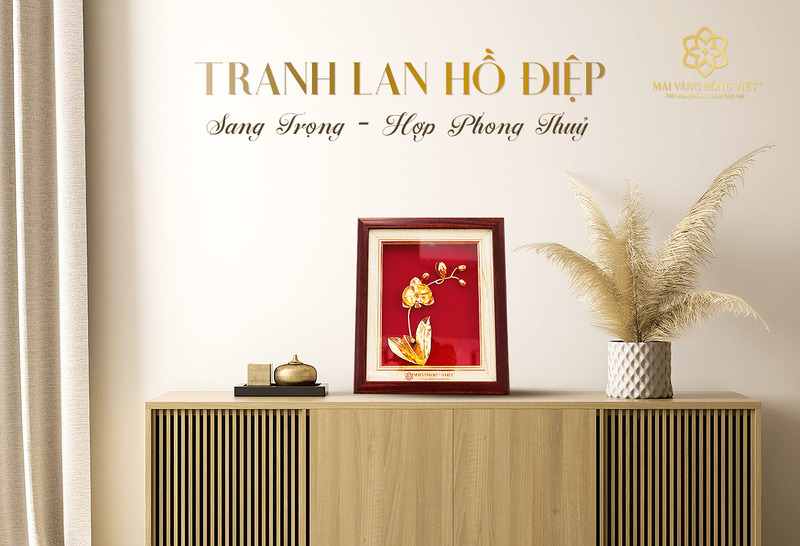  Tranh Hoa Lan Mạ Vàng