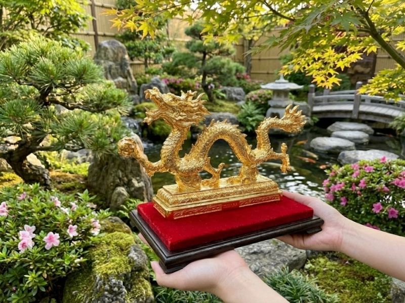 Trên tay sản phẩm Rồng Thịnh Vượng Mạ Gold