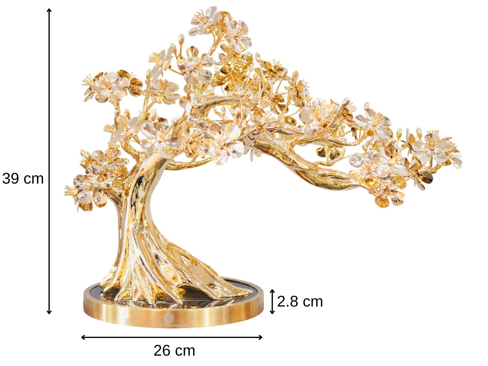 Thông số cây mai Bạt Phong mạ vàng 24K