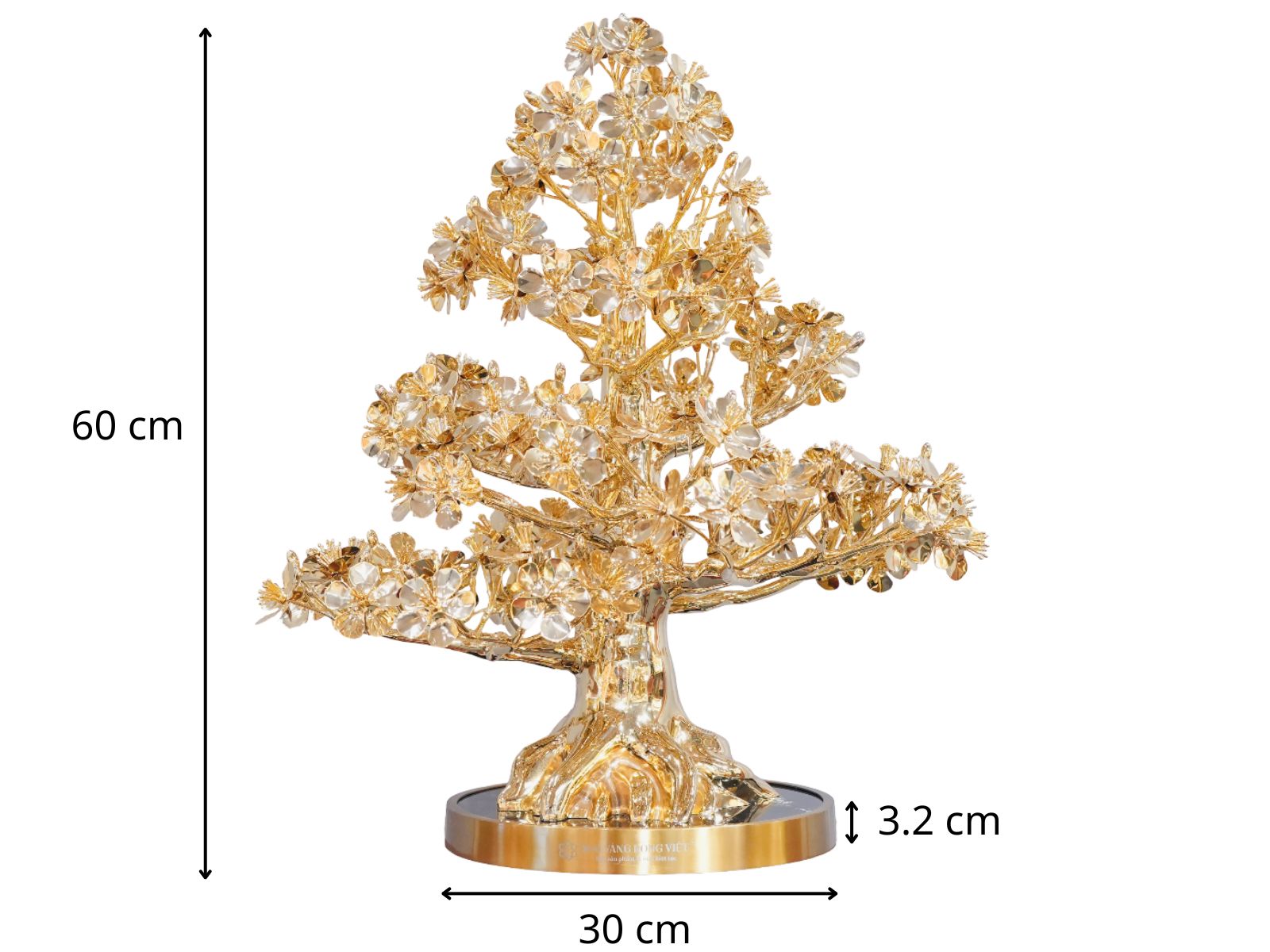 Thông số cây Mai Đại Phúc Mạ Vàng 24K cao 60cm