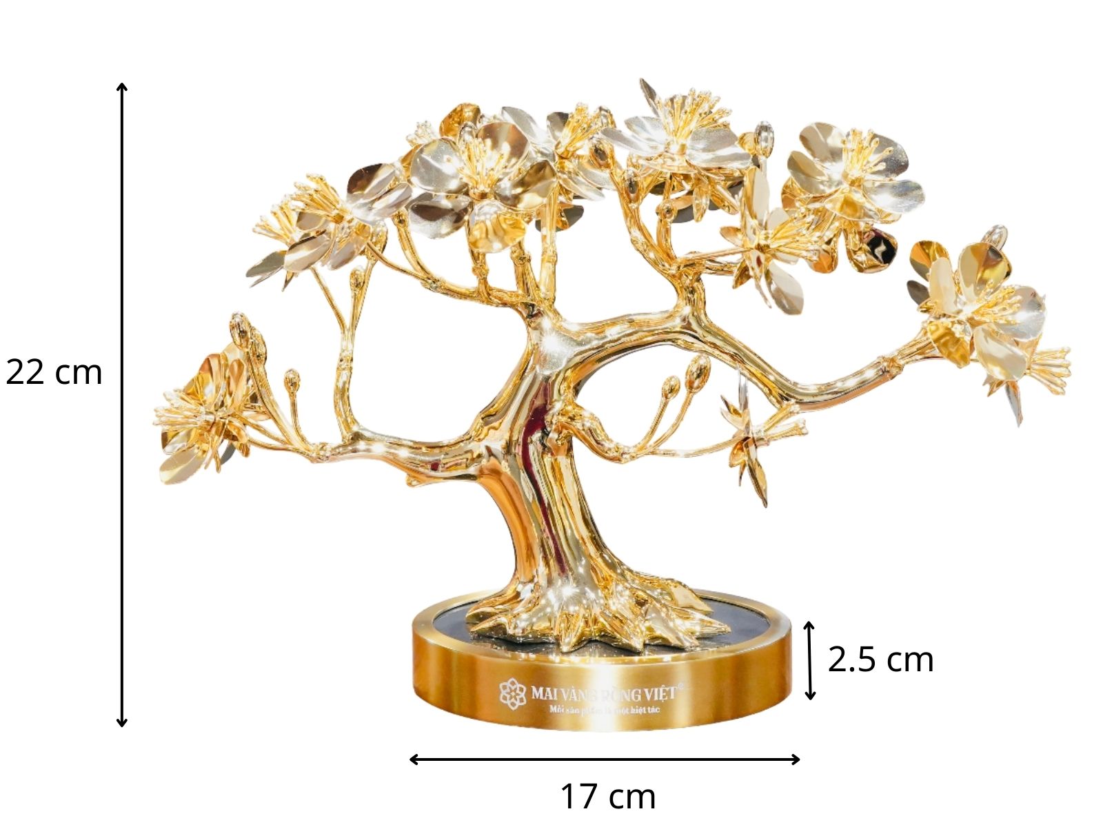 thông số cây mai nghinh phong mạ vàng 24k