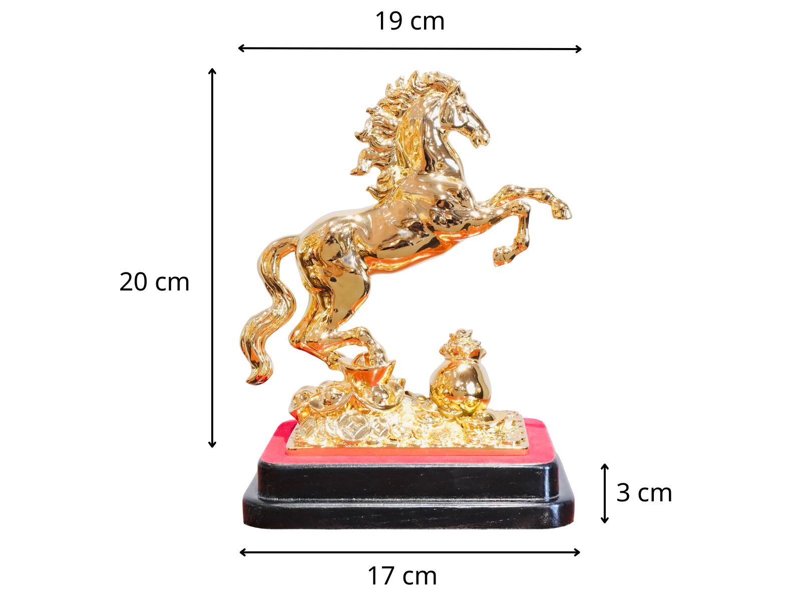 Thông số Kim Mã Chiêu Tài 20cm