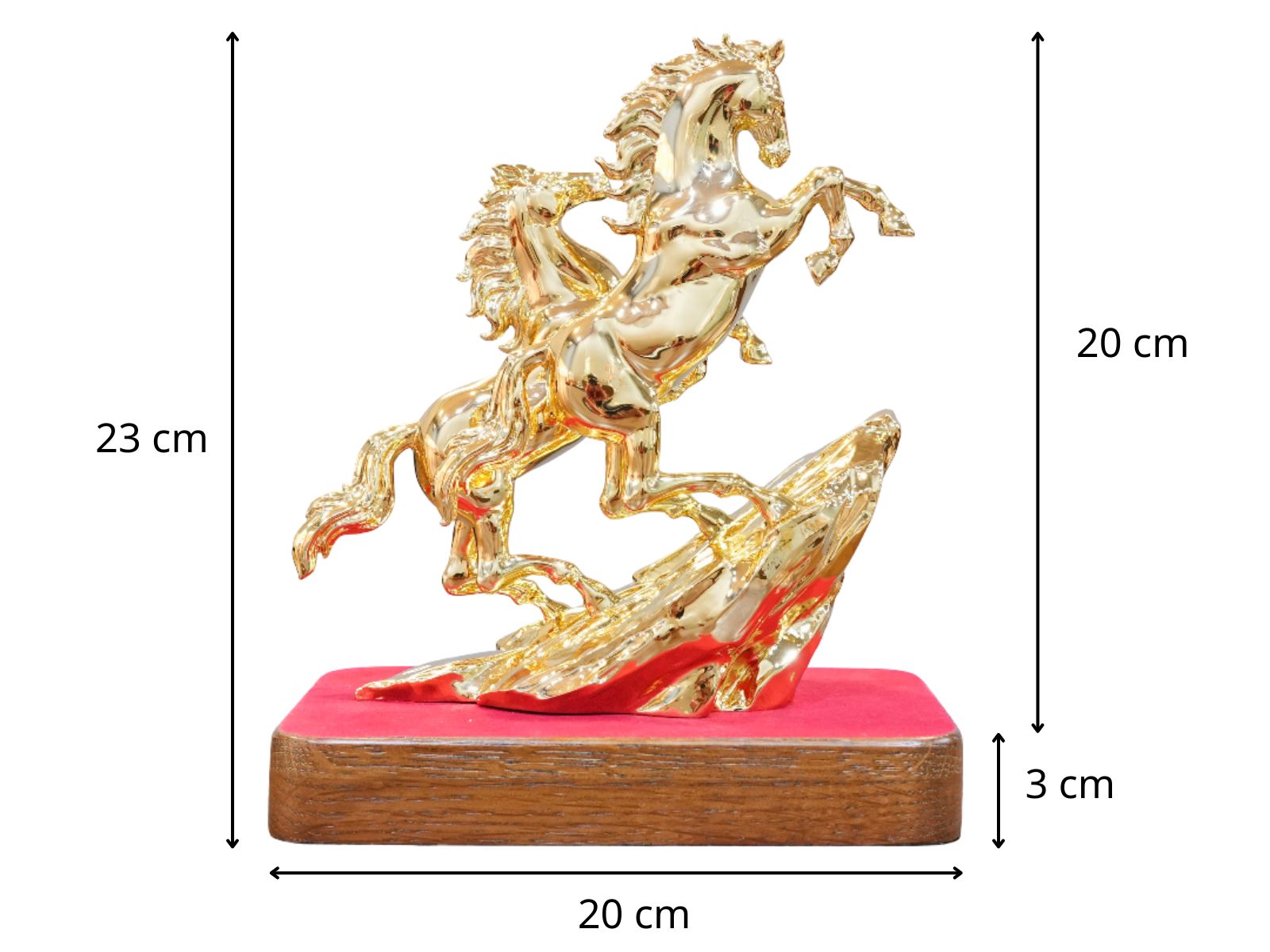 Thông số tượng song mã cao 20cm