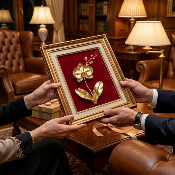 Tranh Hoa Lan Hồ Điệp có thể dùng làm quà tặng cho những người quan trọng