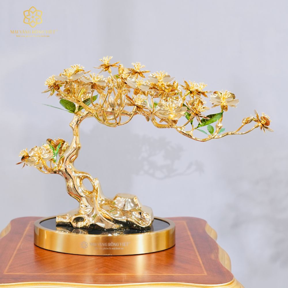 Cây Kim Mai Ngũ Phúc Mạ Vàng 24K