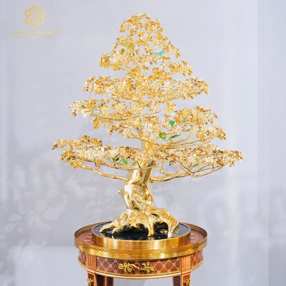 Cây mai Đại Phúc Mạ Vàng 24K Cao 1m