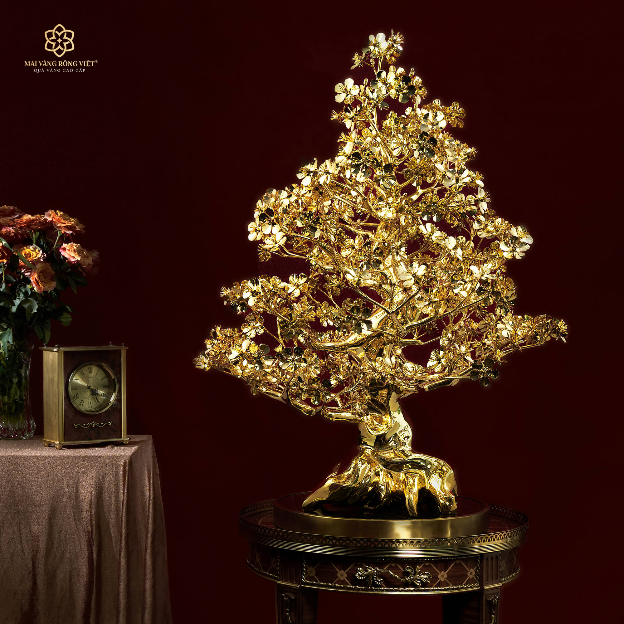 Cây mai Đại Phúc Mạ Vàng 24K Cao 1m