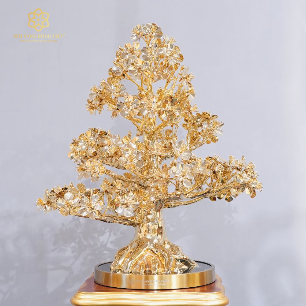 Cây Mai Đại Phúc Mạ Vàng 24K Cao 60cm