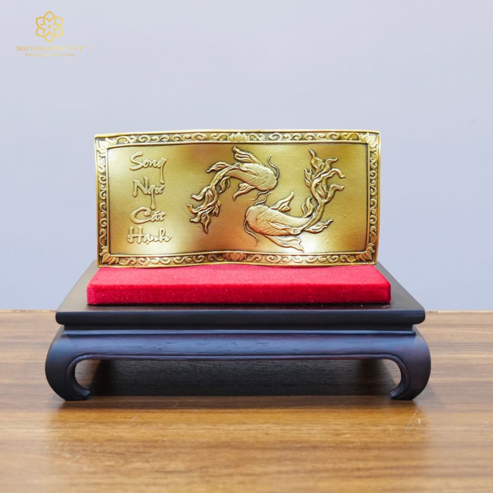 Đồng Song Ngư Cát Hạnh Màu Cổ Điển